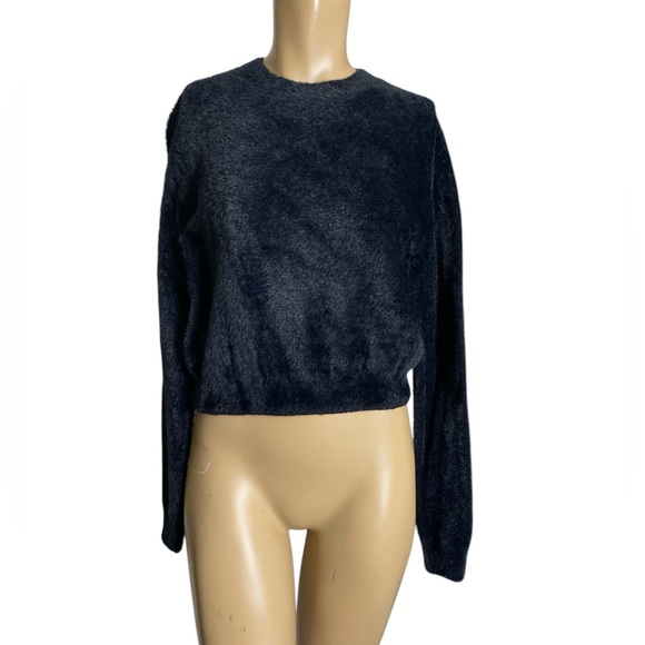 Truth By Republic Women’s Cropped  Knit Crew Neck Sweater black cozzy size XS - Picture 1 of 3